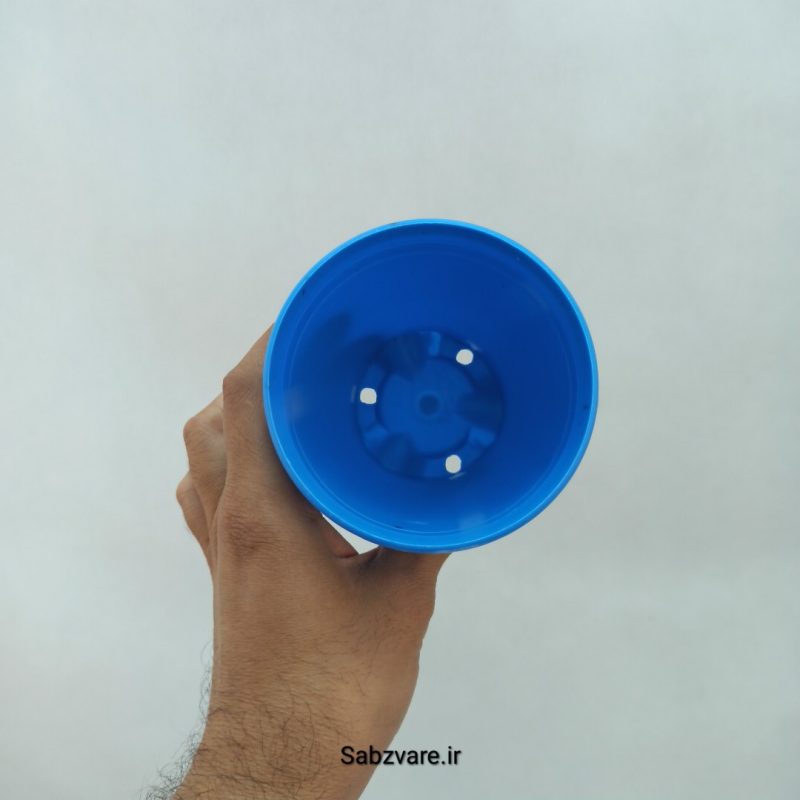 گلدان پلاستیکی آبی سایز 9 (A1)