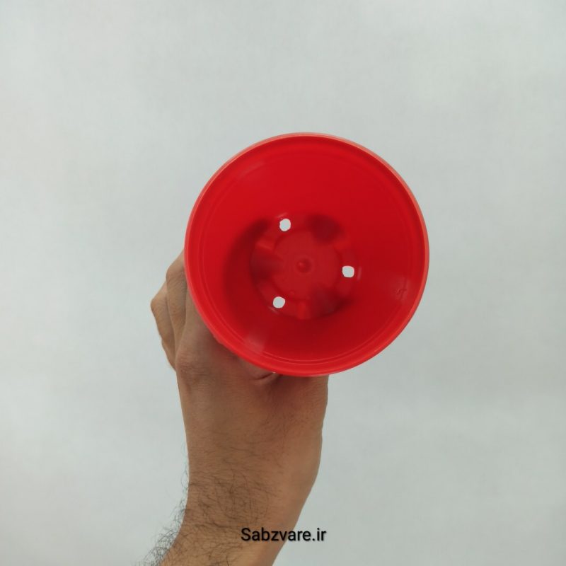 گلدان پلاستیکی سرخابی سایز 9